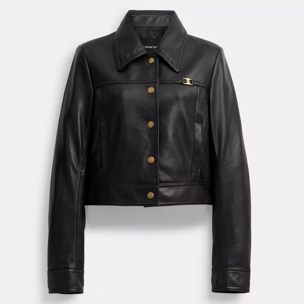 Coach Black Leather Jacket